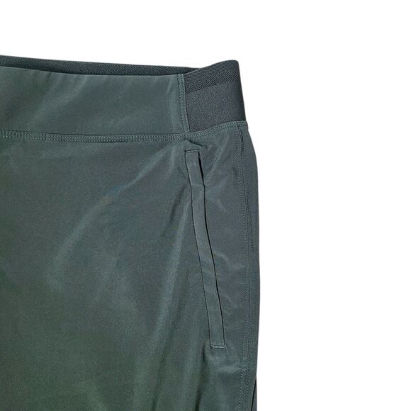Athleta Pants 16 Olive Green Stretch‎ Pull-On Ankle-Zip Pockets Fitness Travel - Picture 3 of 12